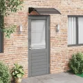 Auvent de porte Noir 80x75 cm Polycarbonate
