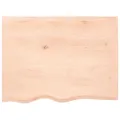Dessus de table 80x60x(2-4) cm bois de chêne massif non traité