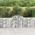 Paniers à gabions arqués 7 pcs 200x30x80/100 cm Fer galvanisé
