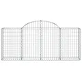 Paniers à gabions arqués 7 pcs 200x30x80/100 cm Fer galvanisé