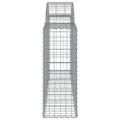 Paniers à gabions arqués 7 pcs 200x30x80/100 cm Fer galvanisé