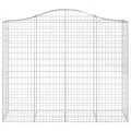 Paniers à gabions arqués 6 pcs 200x50x160/180 cm Fer galvanisé