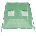 Serre avec cadre en acier vert 8 m² 4x2x2 m