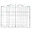 Paniers à gabions arqués 9 pcs 200x50x140/160 cm Fer galvanisé
