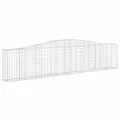 Paniers à gabions arqués 15 pcs 400x30x80/100 cm Fer galvanisé