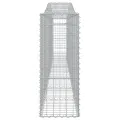 Paniers à gabions arqués 15 pcs 400x30x80/100 cm Fer galvanisé