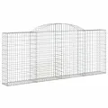 Paniers à gabions arqués 8 pcs 300x30x120/140 cm fer galvanisé