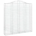 Panier de gabions arqué 200x30x200/220 cm Fer galvanisé