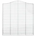 Panier de gabions arqué 200x30x200/220 cm Fer galvanisé