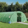 Serre avec cadre en acier vert 24 m² 6x4x2 m
