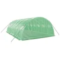 Serre avec cadre en acier vert 24 m² 6x4x2 m