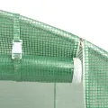 Serre avec cadre en acier vert 24 m² 6x4x2 m