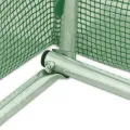 Serre avec cadre en acier vert 24 m² 6x4x2 m