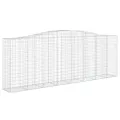Paniers à gabions arqués 6 pcs 400x50x140/160 cm Fer galvanisé