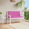 Coussins de banc de jardin lot de 2 rose 120x50x7 cm tissu