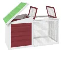 Clapier moka 100,5x54x55 cm bois de pin massif