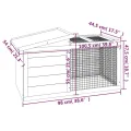 Clapier moka 100,5x54x55 cm bois de pin massif