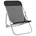 Chaises plage pliantes lot de 2 textilène acier enduit poudre
