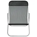 Chaises plage pliantes lot de 2 textilène acier enduit poudre
