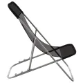 Chaises plage pliantes lot de 2 textilène acier enduit poudre