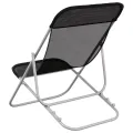 Chaises plage pliantes lot de 2 textilène acier enduit poudre