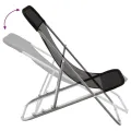 Chaises plage pliantes lot de 2 textilène acier enduit poudre