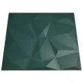 Panneaux muraux 24 pcs vert 50x50 cm XPS 6 m² losange