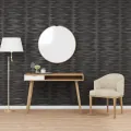 Panneaux muraux 24 pcs noir 50x50 cm XPS 6 m² pierre