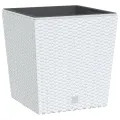 Jardinière et intérieur amovible blanc 21 /32 L rotin PP