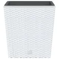 Jardinière et intérieur amovible blanc 21 /32 L rotin PP