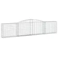Panier de gabions arqué 400x30x80/100 cm Fer galvanisé