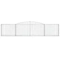 Panier de gabions arqué 400x30x80/100 cm Fer galvanisé