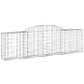 Paniers à gabions arqués 25 pcs 300x30x80/100 cm fer galvanisé