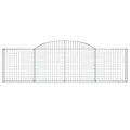 Paniers à gabions arqués 25 pcs 300x30x80/100 cm fer galvanisé