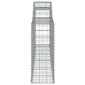 Paniers à gabions arqués 25 pcs 300x30x80/100 cm fer galvanisé