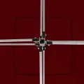 Tente de réception pliable Aluminium 2 x 2 m Bordeaux
