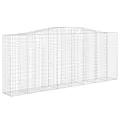 Paniers à gabions arqués 9 pcs 400x50x160/180 cm fer galvanisé