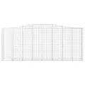 Paniers à gabions arqués 9 pcs 400x50x160/180 cm fer galvanisé