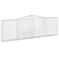 Paniers à gabions arqués 20 pcs 400x30x120/140 cm Fer galvanisé