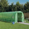 Serre avec cadre en acier vert 20 m² 10x2x2 m