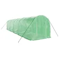 Serre avec cadre en acier vert 20 m² 10x2x2 m