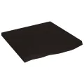 Dessus de table marron foncé bois chêne massif traité
