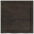 Dessus de table marron foncé bois chêne massif traité