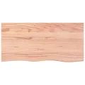 Dessus de table marron clair 100x50x2 cm bois chêne traité