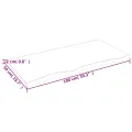 Dessus de table marron clair 100x50x2 cm bois chêne traité