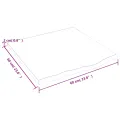Dessus de table marron clair 60x60x2 cm bois chêne traité