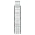 Paniers à gabions arqués 8 pcs 400x50x200/220 cm Fer galvanisé