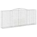 Paniers à gabions arqués 5 pcs 400x50x160/180 cm fer galvanisé