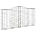 Paniers à gabions arqués 11 pcs 300x30x140/160 cm fer galvanisé
