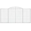 Paniers à gabions arqués 9 pcs 300x30x140/160 cm fer galvanisé